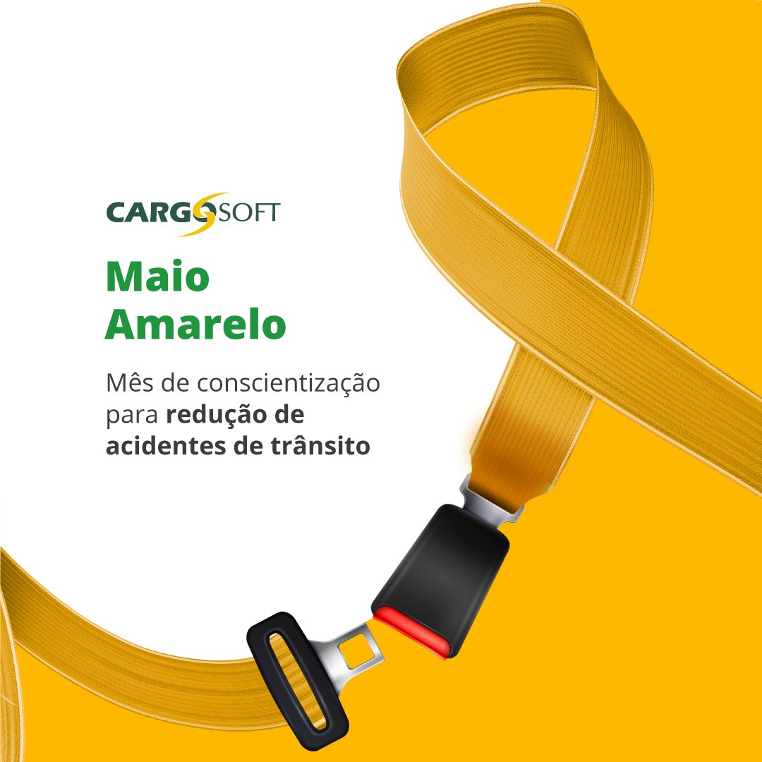 CARGOSOFT's tweet photo. 🚦 A campanha Maio Amarelo foi criada para alertar toda a população sobre os perigos no trânsito.

Para reduzir o número de acidentes de trânsito, a Cargosoft reforça sua preocupação em conscientizar toda a nossa equipe. https://t.co/ZlbNCNk5SL