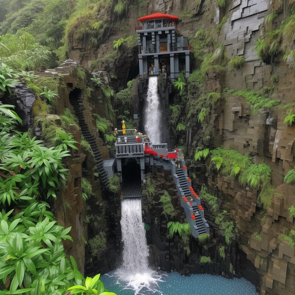 A_T_O_M_A's tweet photo. El Pailón del Diablo en Baños, en Lego.
Por @andresgaraym
Imaginado en #midjouney
Presentamos “Ecuador en Lego” de la serie #PostEcuador del diseñador Andrés Garay imaginado en inteligencia artificial de la plataforma #midjourney
#aiartcomm
#midjourney
#aiartcommunity https://t.co/qFG5ajqwri