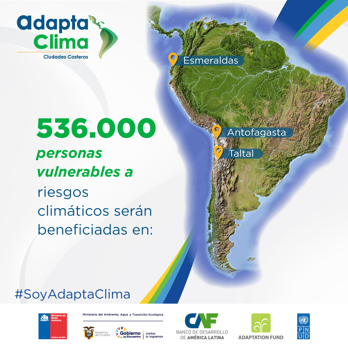 #SoyAdaptaClima 🌎| Trabajamos para aumentar la resiliencia ante los #riesgosclimáticos ⛈️ en ciudades costeras de Chile 🇨🇱 y Ecuador 🇪🇨.

🔗Conoce más: adaptaclima.org/proyecto/
  
#CulturaDeAdaptación #CambioClimático #ODS11 #ODS13 #ODS17