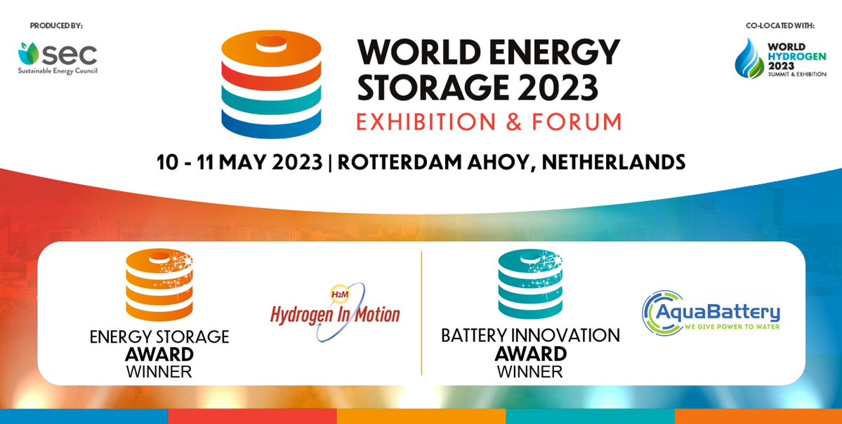 SEC World Energy Storage (@storage_sec) on Twitter photo 🏆 CONGRATULATIONS TO THE #WorldEnergyStorage AWARDS WINNERS! 🏆
The winners were announced this evening at the <a href="/rotterdamahoy/">Rotterdam Ahoy</a>.
🏆Awards Winners: bit.ly/3HEU0sg 🏆 CONGRATULATIONS TO THE #WorldEnergyStorage AWARDS WINNERS! 🏆
The winners were announced this evening at the <a href="/rotterdamahoy/">Rotterdam Ahoy</a>.
🏆Awards Winners: bit.ly/3HEU0sg