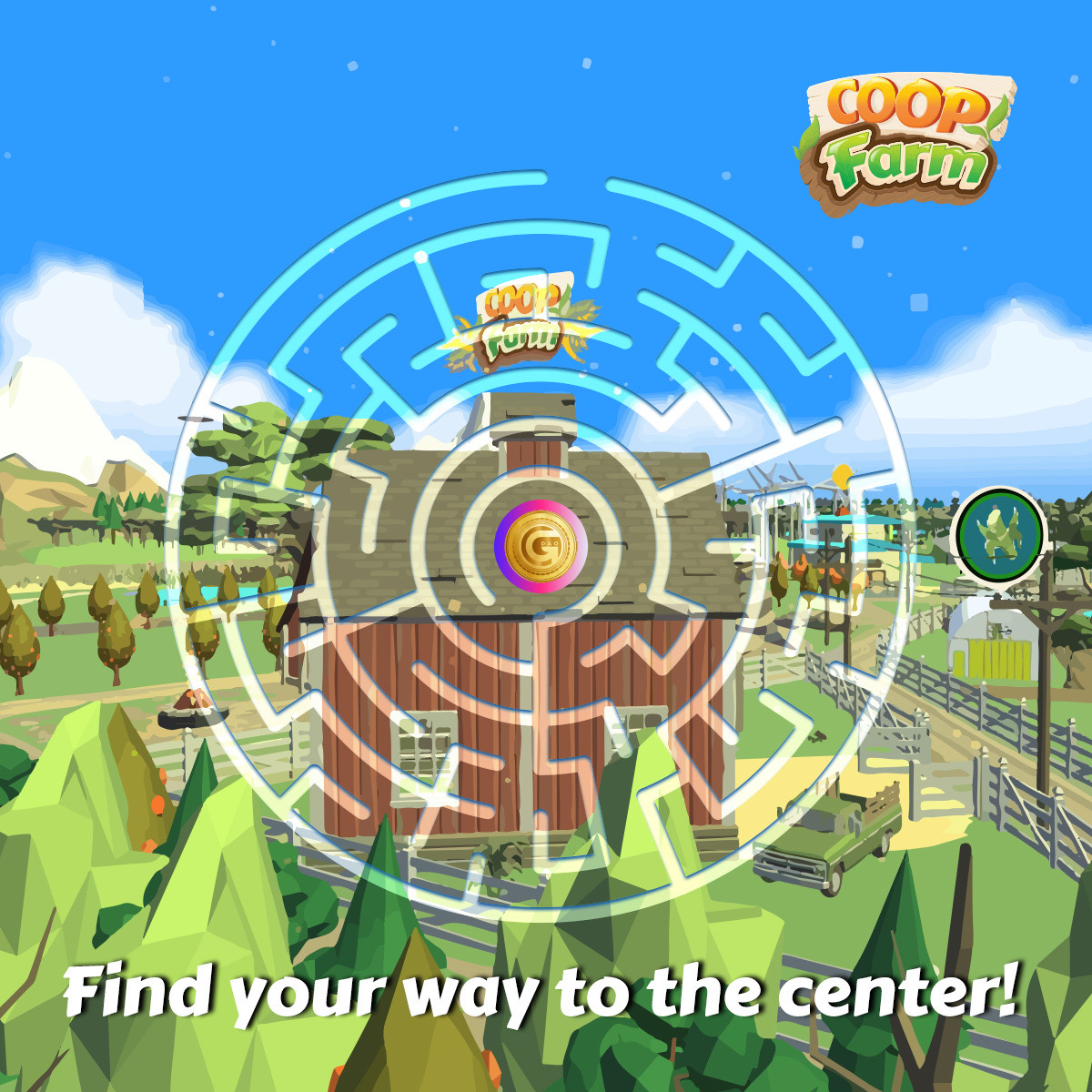 CoopFarm_'s tweet photo. Our farmers are always finding the best strategies to increase their harvest and create products. ✨

Test your logic and find the right way to the center. 👀

Also, we invite you to join the Coop Farm community and enjoy the game! 🥳

#TheCoopNetwork #coopfarm https://t.co/Pv2h81kXW4