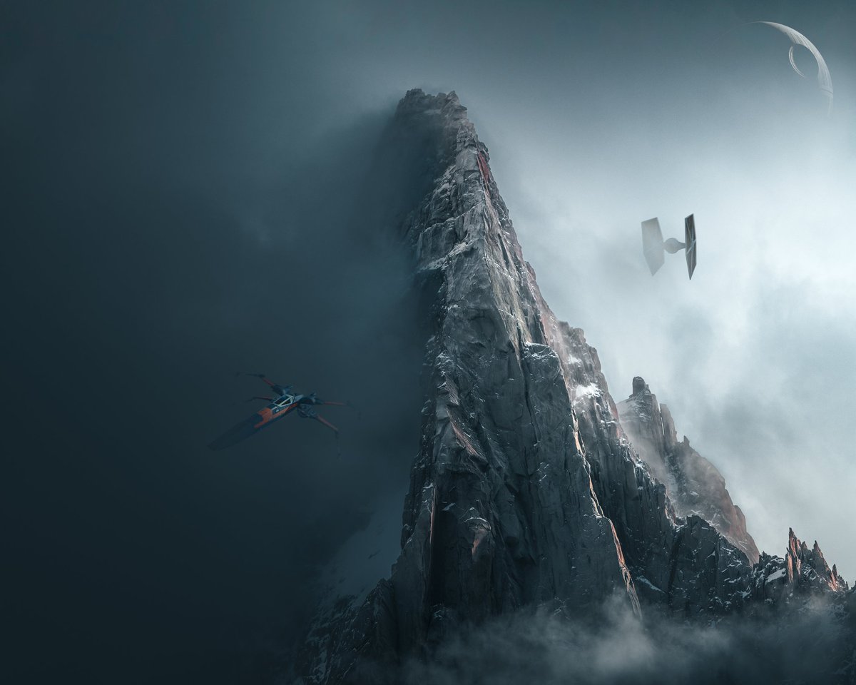 MeynierKevin's tweet photo. Happy #StarWarsDay avec cette bataille sur la planète Chamonix ! https://t.co/iKZ2UFB96j
