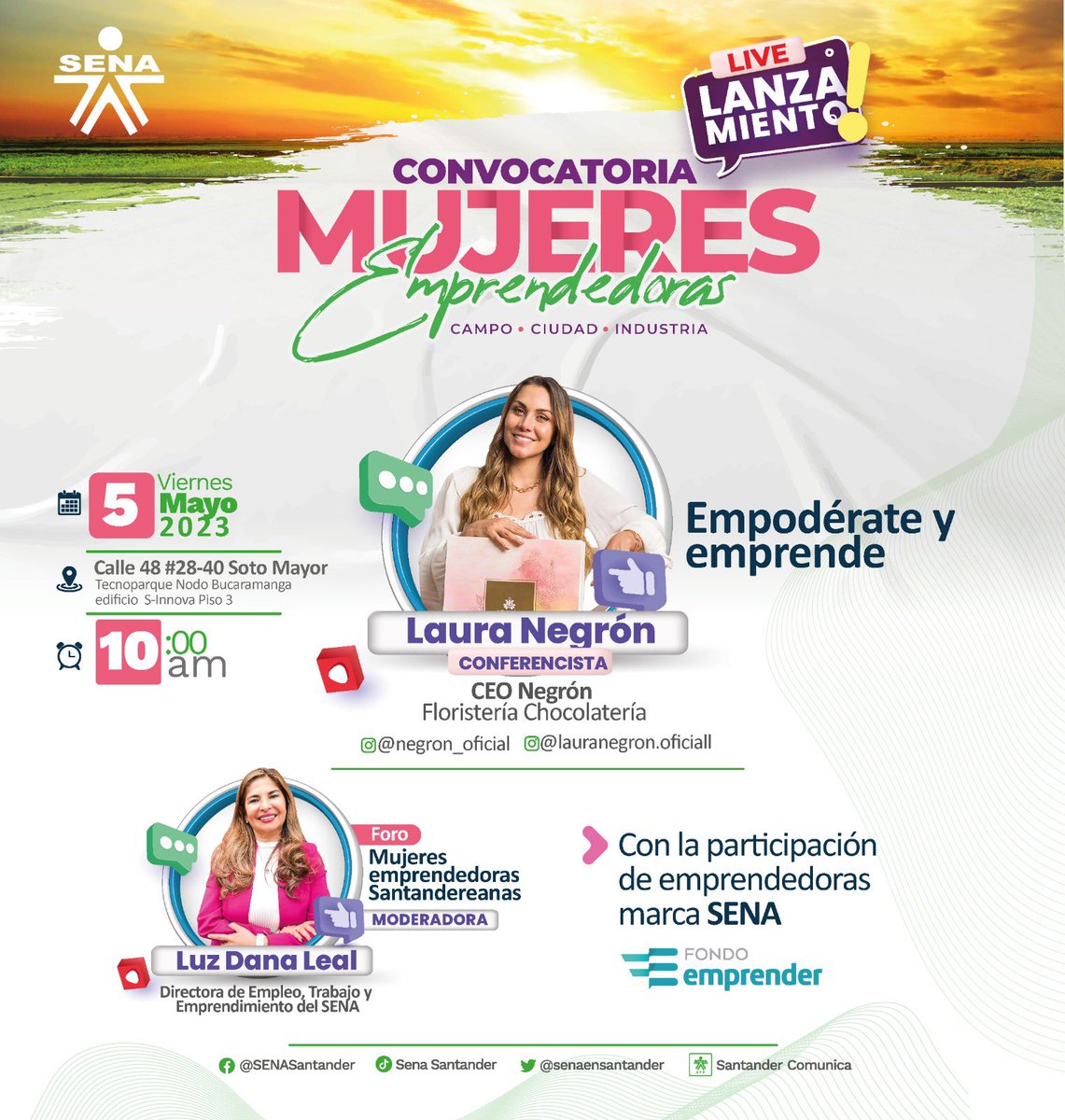 LuzDanaLe's tweet photo. Apoyar a las economías populares de las mujeres es nuestra prioridad, por eso este viernes presentamos "Mujeres Emprendedoras", una estrategia para brindar herramientas de crecimiento digital a las ideas de negocio #SENASantander #MujeresEmprendedoras @senaensantander https://t.co/KBCWNTUZnV