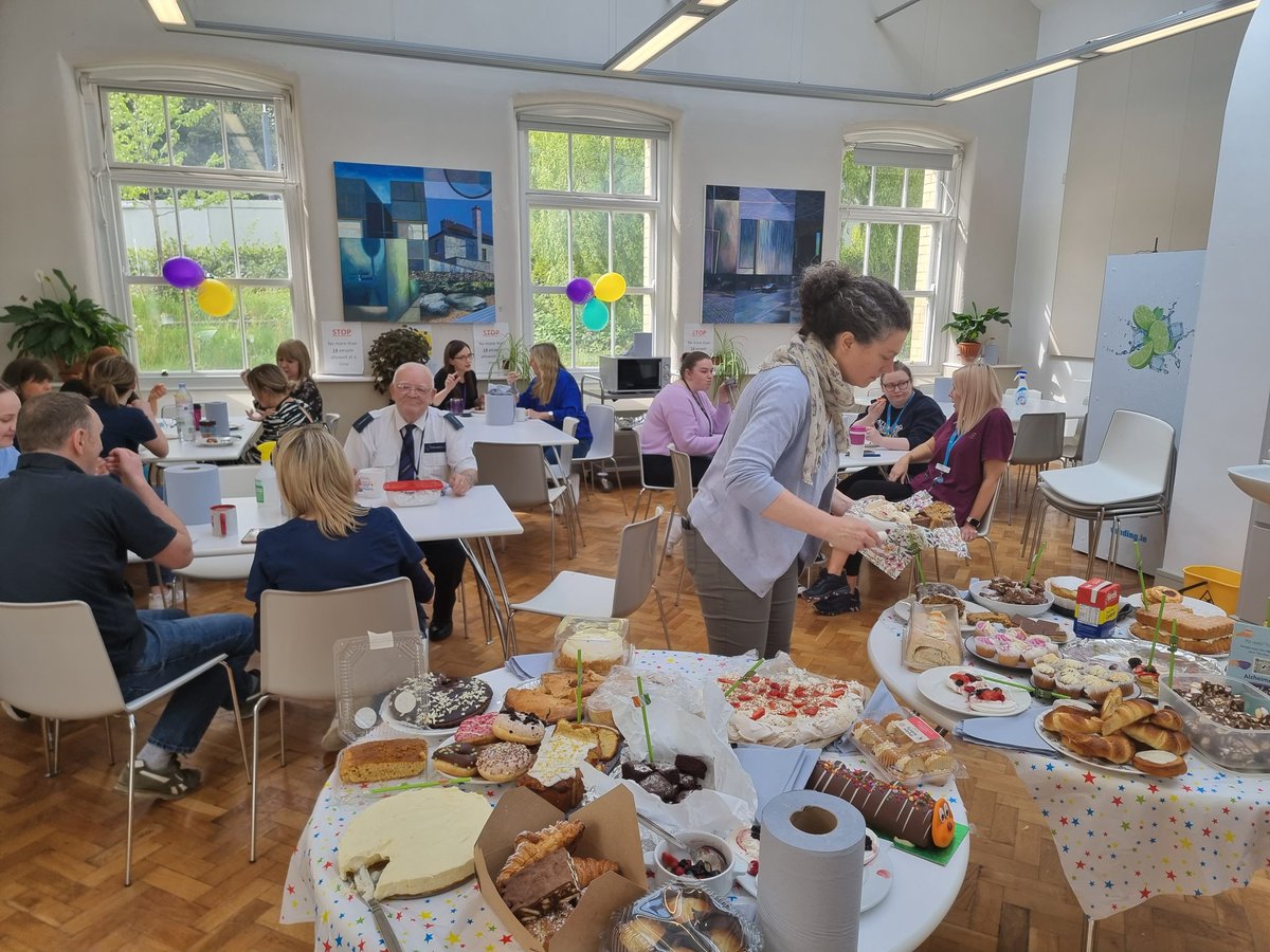 declarkee's tweet photo. Alzheimers Tea Day for @alzheimersocirl in Grangegorman Primary Care Centre today! Lots of money raised and yummy cakes, huge thanks to all the staff! @HSECHODNCC @HSELive @HSEvalues #TeaDay2023 https://t.co/9qNm5nHSLa