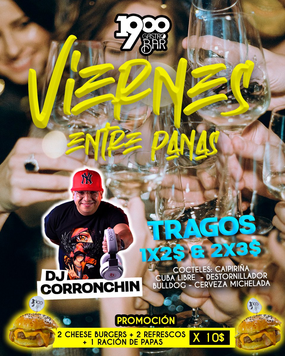 CorronchoDJ's tweet photo. Nos vemos el Viernes y Sábado en 1900 GASTRO BAR en la Victoria #puromelaooo https://t.co/Ko1Zdni2RR