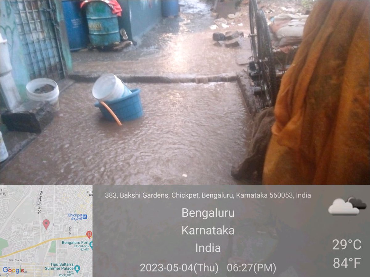 RBPachhapur's tweet photo. No change in the sufferings of deprived communities at Bakshi Garden &amp; Jaibheem nagar, ward no.139 continues to remain the same as in 2022.

Small spells of rain can disturb their life &amp; livelihood.
@BBMPCOMM @SnehaVRamesh @nkaggere @sanika_TOI @Jahnaviravindra @BoskyKhanna @ANI https://t.co/anbejlqjEv