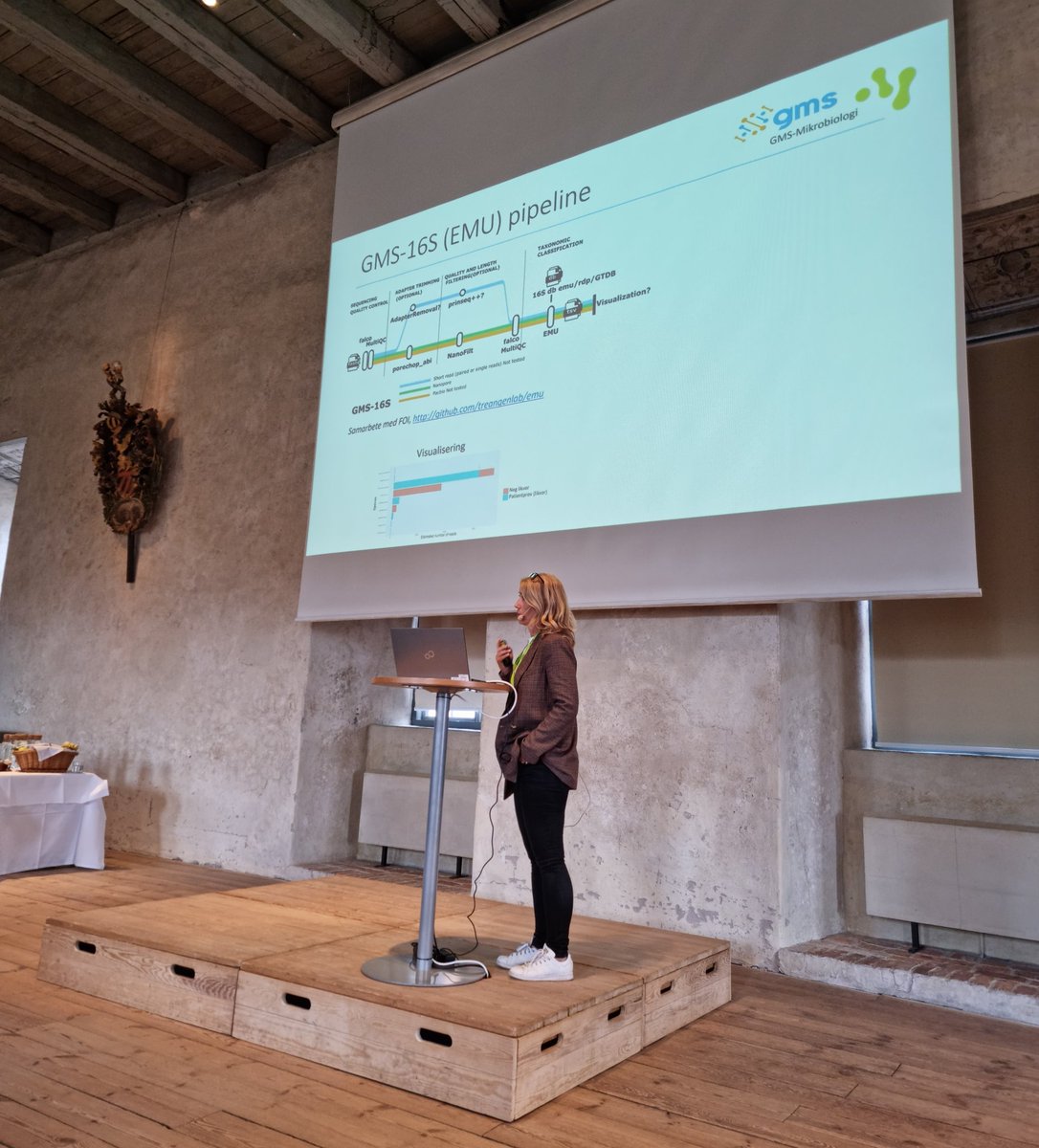 My head supervisor <a href="/PaulaMolling/">Paula Mölling</a>  is right now presenting the workflow for 16s with <a href="/nanopore/">Oxford Nanopore</a> that we have at Örebro University hospital 
#NMMD23 <a href="/regionorebrolan/">Region Örebro län</a>