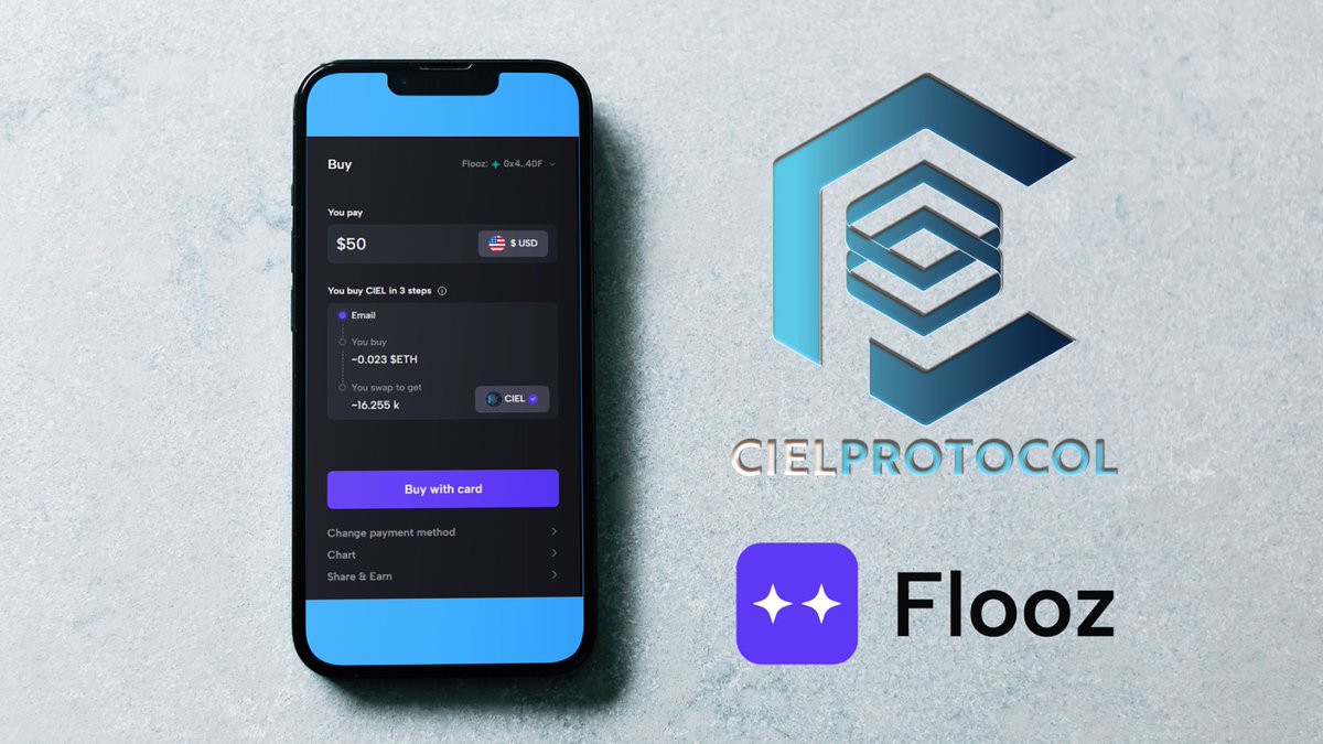 CielProtocol's tweet image. 🚀🎉 Exciting news! The BUY NOW button is LIVE on the #CielProtocol website! 💥 You can now effortlessly purchase $CIEL tokens in just a few clicks! 🖱️ Check it out at 🌐 cielprotocol.com/howtobuy 🌐 Special thanks to our partner @flooz_xyz! 🤝 #DeFi @CielCommunity #Crypto #ETH
