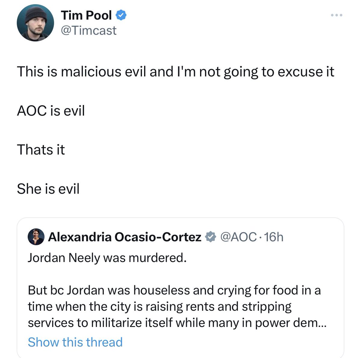 waltermasterson's tweet photo. The unhoused should have access to housing and mental health care, and  maybe they shouldn’t get killed.

MAGAs: That sounds evil. https://t.co/Akl1V1osju