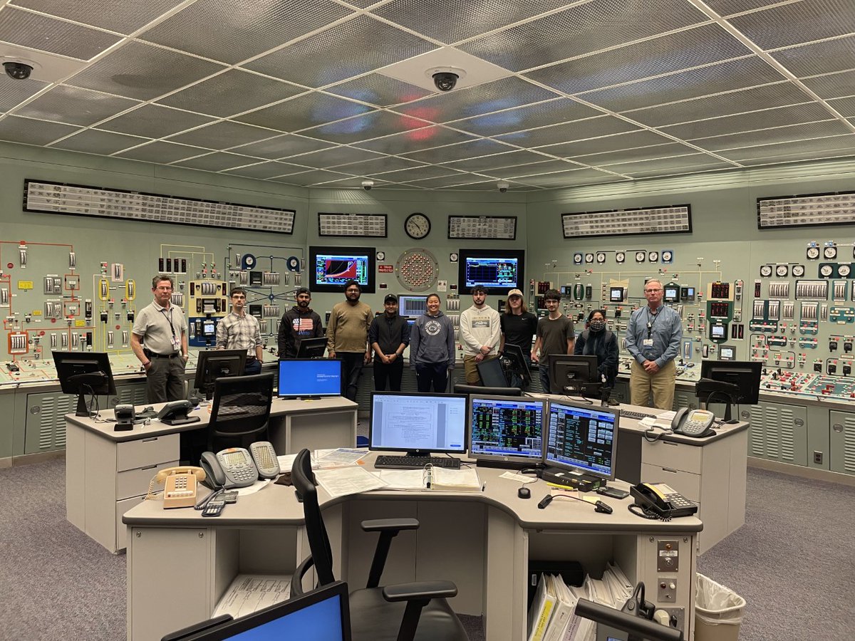 UNewHaven's tweet image. Students taking a #NuclearEngineering class at #UNewHaven recently visited the Millstone Nuclear Power Station, Unit 2 Control Room Simulator in Waterford, CT. There, they had the chance to gain hands-on experience in the simulated plant and learn about accident prevention.