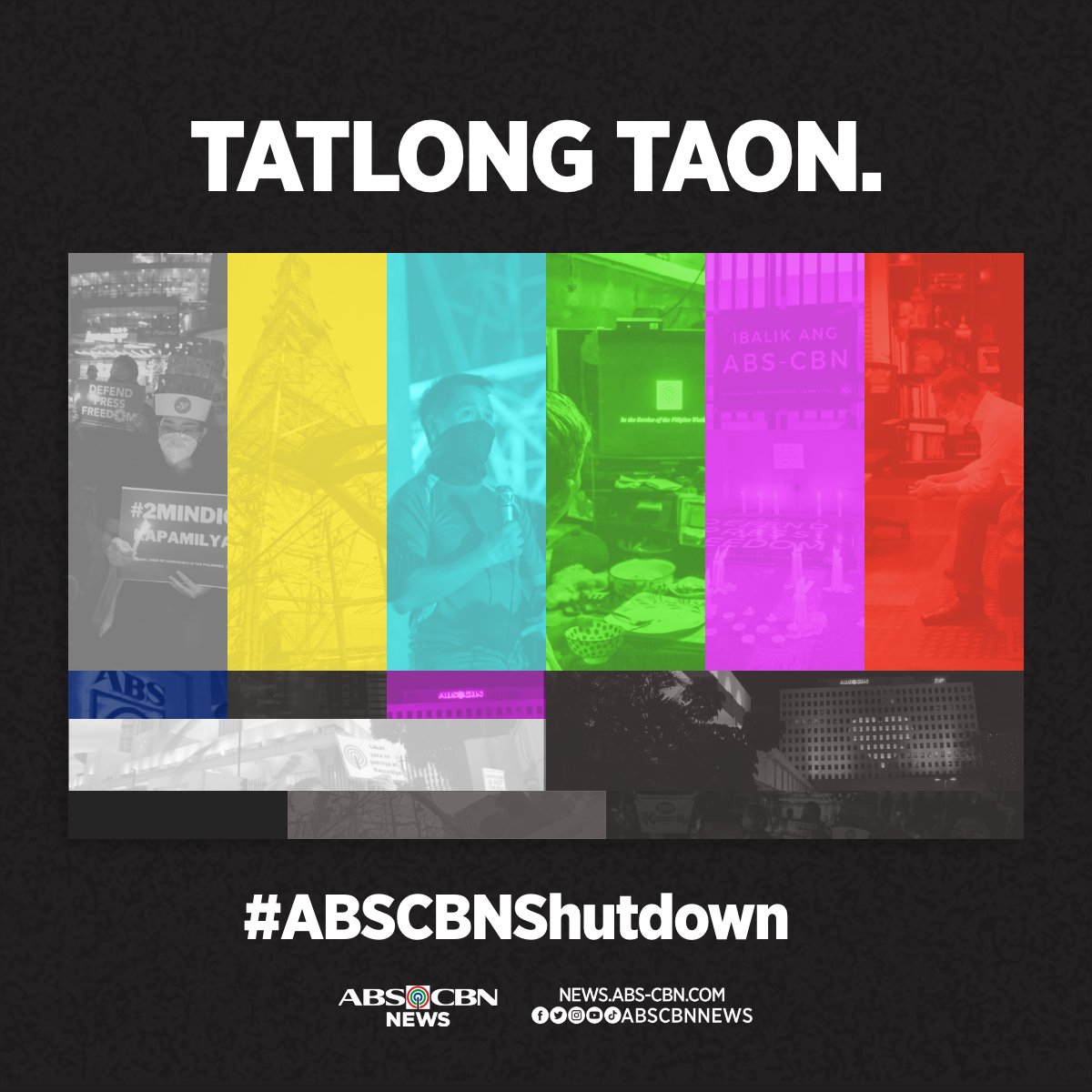 ABSCBNNews's tweet photo. Tatlong taon na mula nang mawala sa ere ang ABS-CBN, DZMM Radyo Patrol 630, at MOR 101.9.

Pero sa abot ng aming makakaya, lagi kaming andito para sa inyo, mga Kapamilya.

Balikan ang mga kwento sa #ABSCBNShutdown: https://t.co/WxguBlJunB https://t.co/vwfXWf2H8E