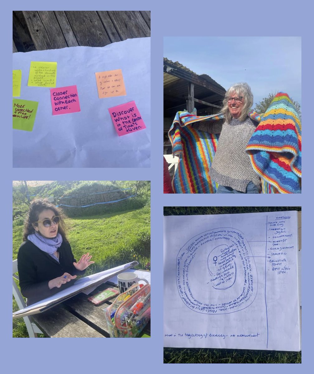 TruthJustice4T1's tweet image. #TinasHaven steering group, reflexive workshop 3.6.2023 💖🌸🧚‍♀️Ellie in her ”coat of possibilities” and the incredible Rosie Lewis guiding us through the “alternative power wheel” 💜🌈 to work out what’s needed to make the magic happen 🍄🌿🍃#traumahealing #addictionsrecovery