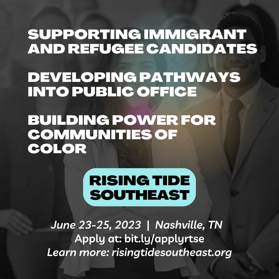 AsianAAF's tweet photo. Introducing the rest of our all-star trainer lineup for Rising Tide Southeast, an immigrant and refugee candidate and campaign staff training! Applications for Rising Tide Southeast close tomorrow! https://t.co/gzkBo2vioe to apply!  #RisingTideSoutheast #WeBuildPower https://t.co/zRp9emXJkf