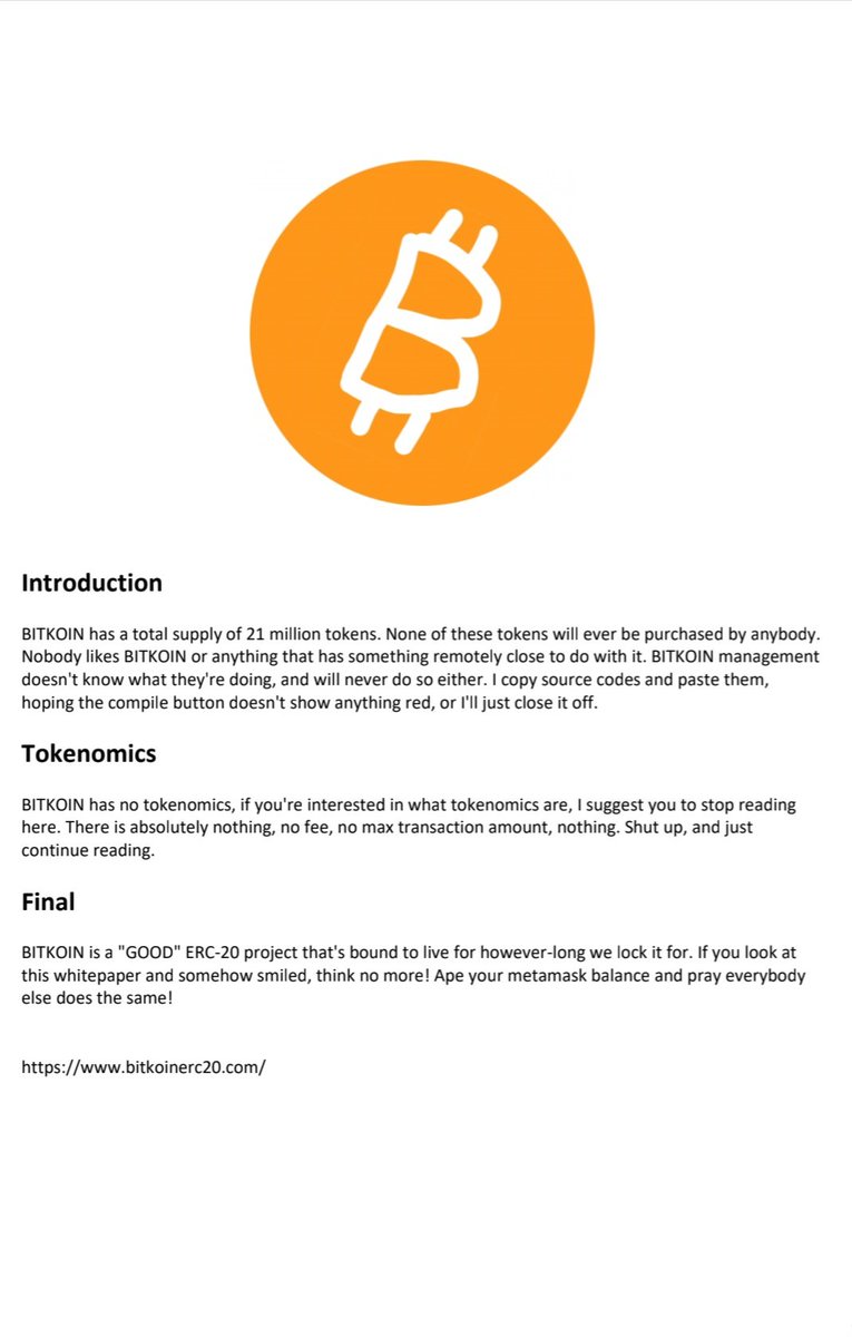 BitKoinERC20's tweet photo. #Peepl asking for #BitKoin #whitepaper.
Is ready - please familiarise urselves with it.
Took a long time to maek.
https://t.co/O5SimsnhQ8 https://t.co/T2xdqARG0l