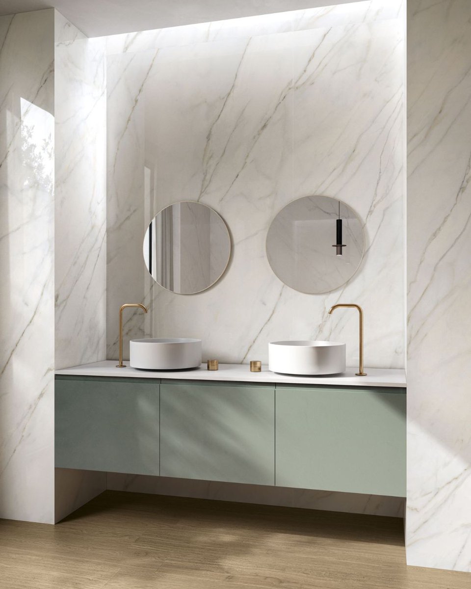 supergres's tweet image. A combination of collections for a bathroom prestigious but natural.

To create this spaces, 2 collections were used: Purity of Marble for the wall and Freedhome for the floor. A marble effect together with a wood effect.

Purity of Marble is our marble-effect ceramic which in it