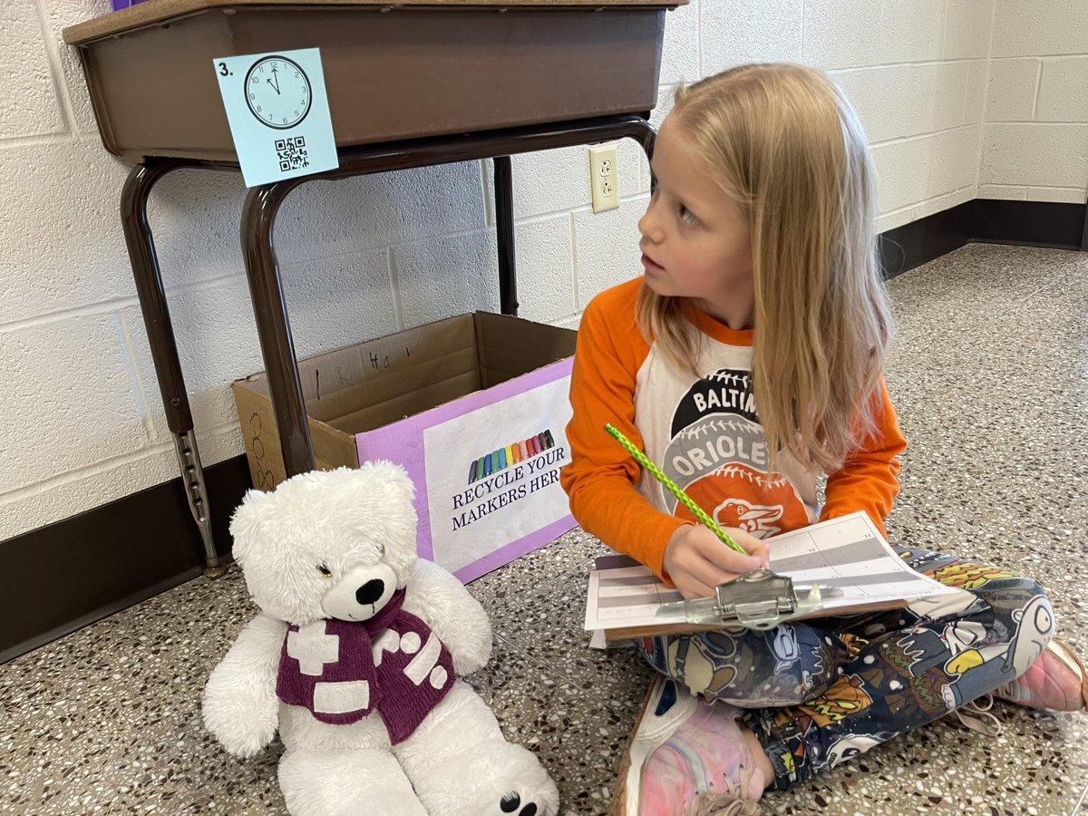 KSin1st's tweet photo. We had a great “time” practicing telling time for our test tomorrow.  We got to self check our answers too!  Math Max even helped out. @MathMax_andMrsB @WESpolarbears https://t.co/nZi35D3ujO