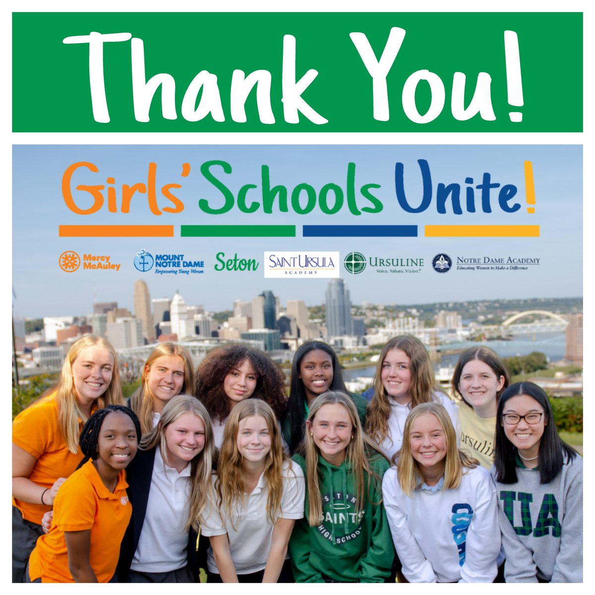 Wow!! THANK YOU to our incredible Seton community and alums!! Your energy and support for the 4th annual Girls’ Schools Unite campaign was incredible!! We will be announcing the winning school tomorrow!!! 💚👏🏼👊🏼🙌🏼💚