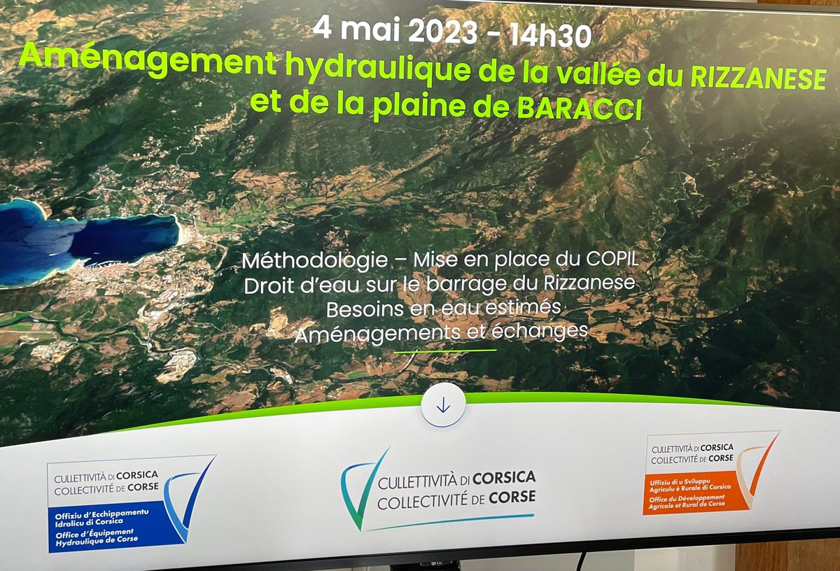 OEHC_'s tweet image. 💠Scontri di i territorii 💠

💦Riunioni in ST Lucia di Tallà cù eletti  è agricultori ⤵️

👉Méthodologie : évaluations des besoins , projections,  transversalité et construction de solutions adaptées , 
👉Irrigation agricole et gestion équitable de la ressource en eau.

#ODARC