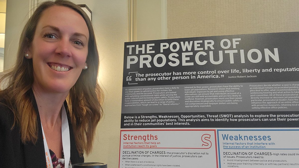 If you are in St Louis for the @safety_justice Network Meeting right now, come find me to chat more about my poster on the power of prosecution! Or feel free to send me Qs in my DM. @RSI #RethinkJails