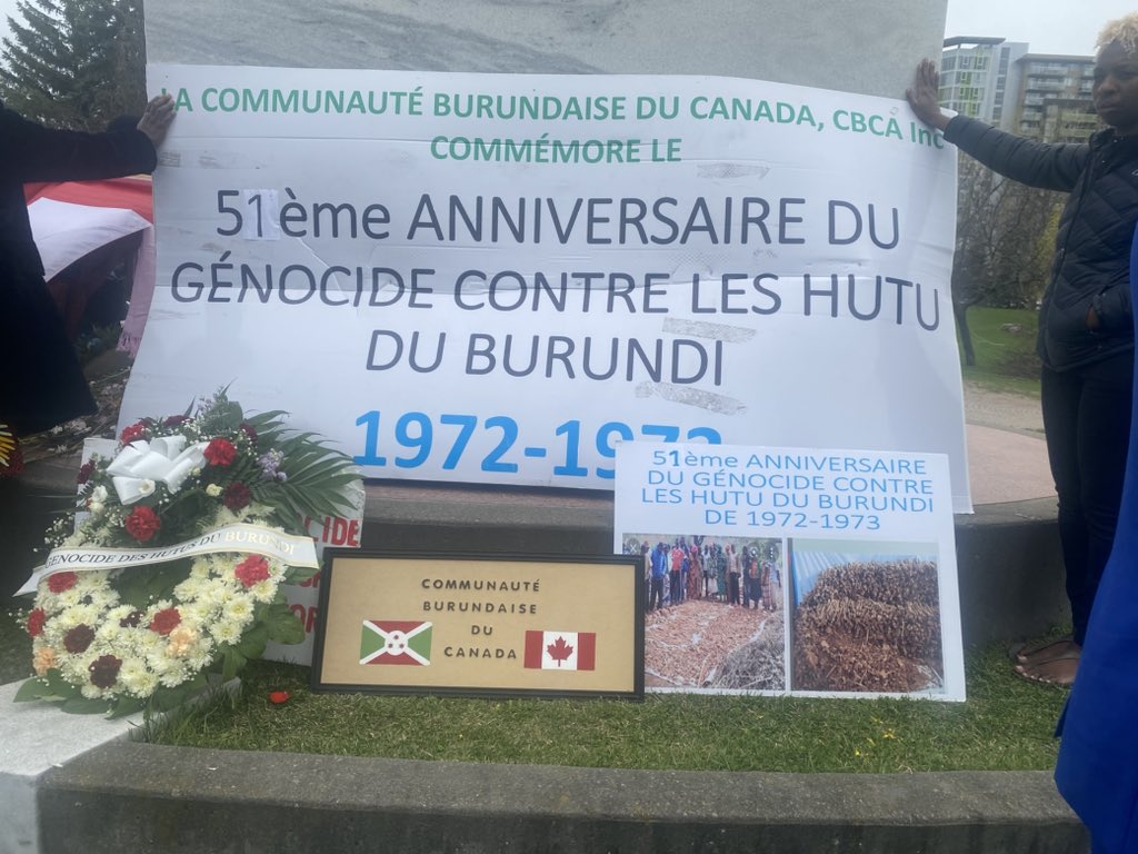 CbcaGo's tweet photo. La Communauté burundaise du Canada (CBCA Inc) commémore le 51e anniversaire du genocide perpétré contre la population hutue du Burundi en 1972-3. https://t.co/CBN7jIP6TL