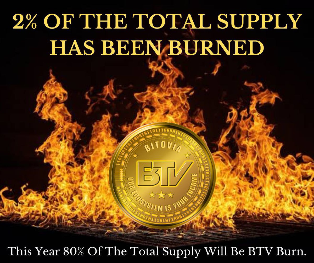 bitoviaoffical's tweet photo. Dear Community Today We Burn 9827076 Tokens 🔥🔥#BITOVIA #BTV #Binance                                         #BNB              
#BSCGems  #GEM #1000xgem #btc   #BullRun #AirdropAlert #airdrop #burn #AICODE #altcoins #AirdropAlert #BreakingNews #ORC20 https://t.co/mA1KIXbdHd