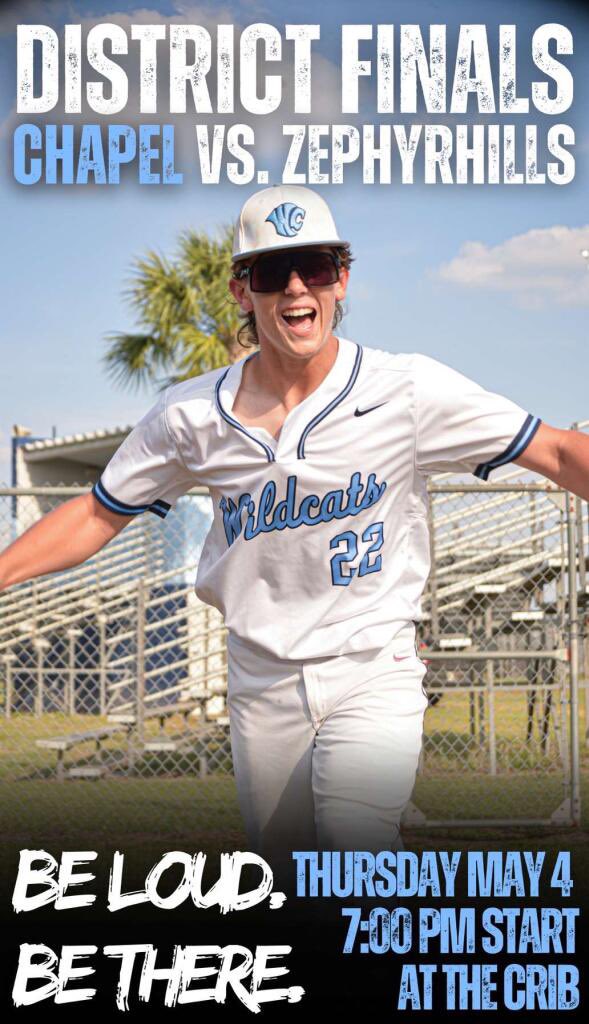 wchs_bb's tweet photo. DISTRICT CHAMPIONSHIP TONIGHT!

🆚 Zephyrhills 
⚾️7:00pm
📍Home
🎟️ https://t.co/LlH385hjV2

@WCHS_Sport @WCHS_Wildcats @LakerLutzNews https://t.co/Q32n0KLF2Y