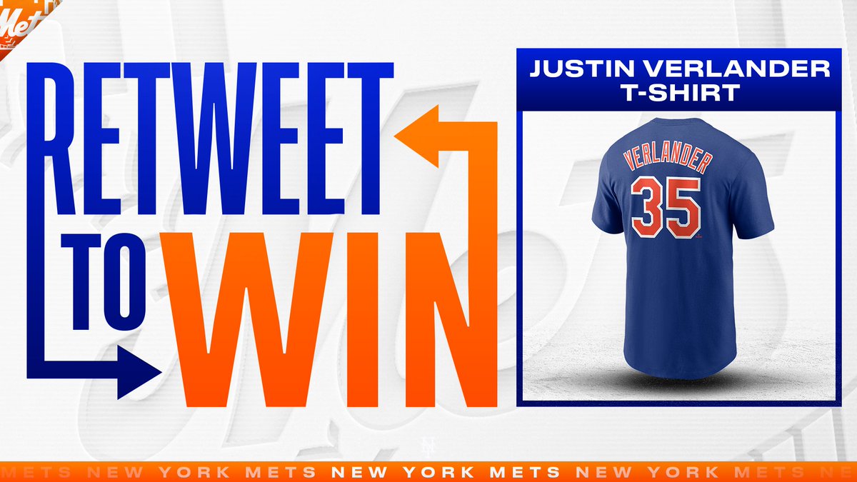 👕 RT for a chance to win 👕

Retweet this post and follow us and <a href="/MetsTeamStore/">Mets Team Store</a> for your chance to win a <a href="/JustinVerlander/">Justin Verlander</a> t-shirt.