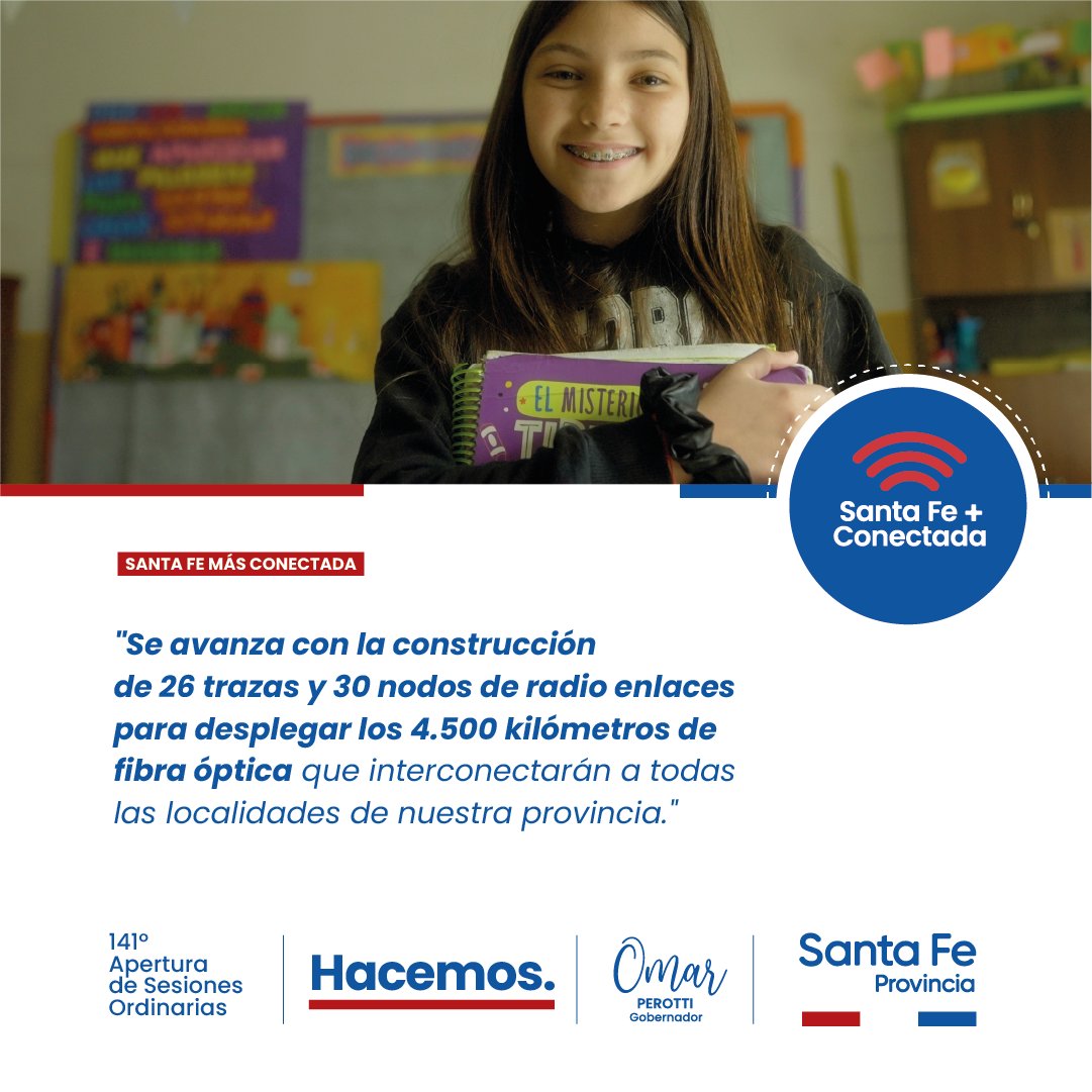 STGSantaFe's tweet photo. 💬“La #Conectividad es el ferrocarril del siglo XXI. No puede faltar en ningún pueblo, en ningún hogar, en ninguna escuela, en ningún centro de salud u oficina del Estado”. https://t.co/o80gMuj9tX