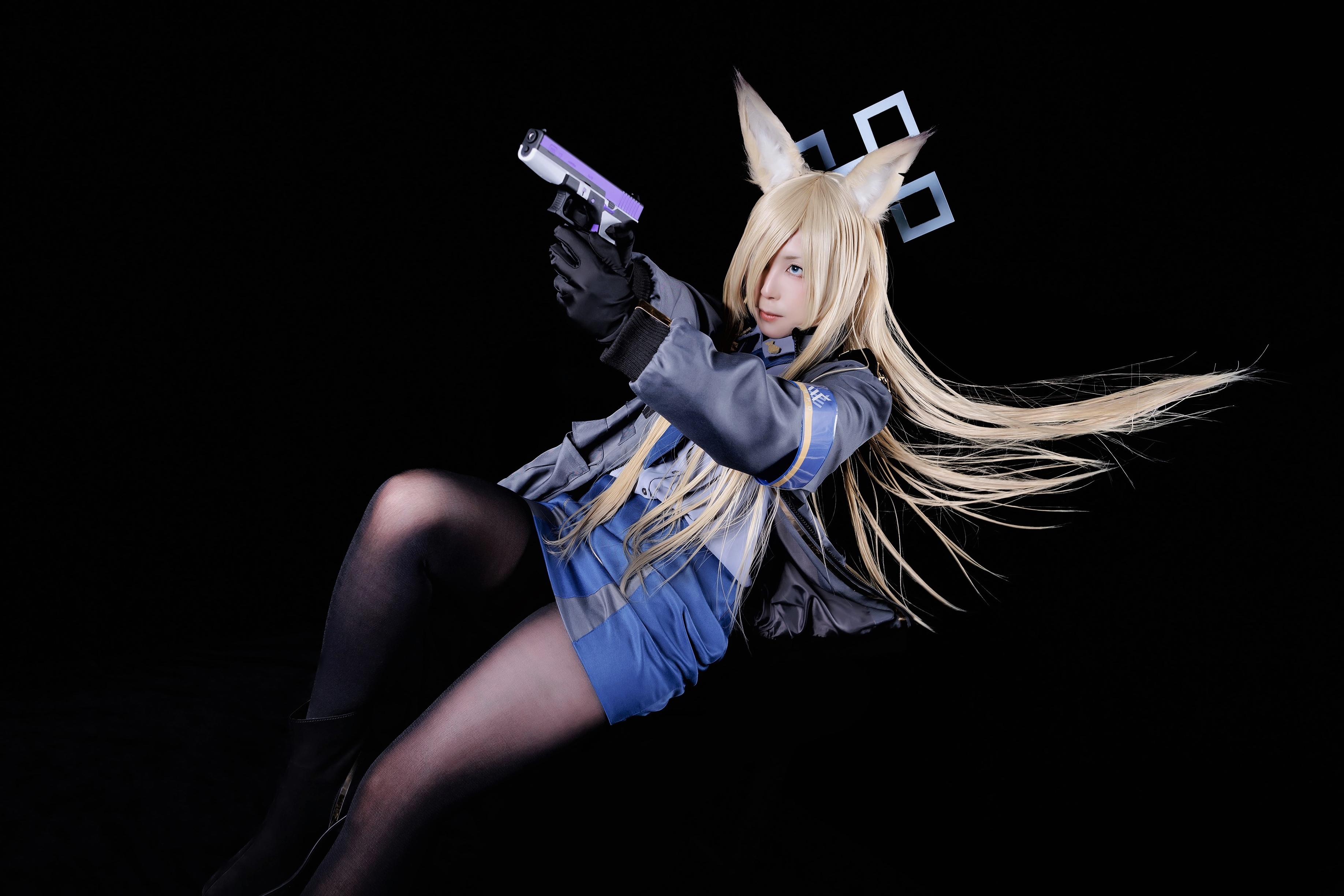 ブルーアーカイブ 尾刃カンナ 発光ヘイロー コスプレ ブルー