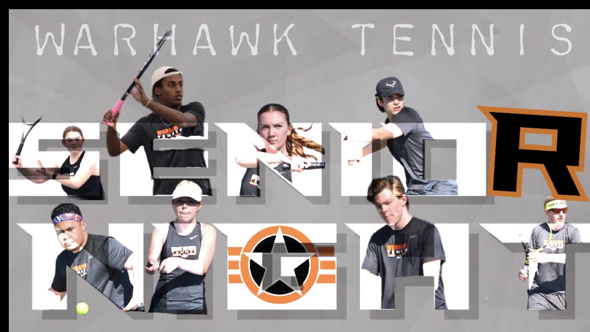 Thank you SENIORS!! 

🎾 May 4 - 4:30 
🆚 Bishop Kelly 

#abovethebest #warhawk