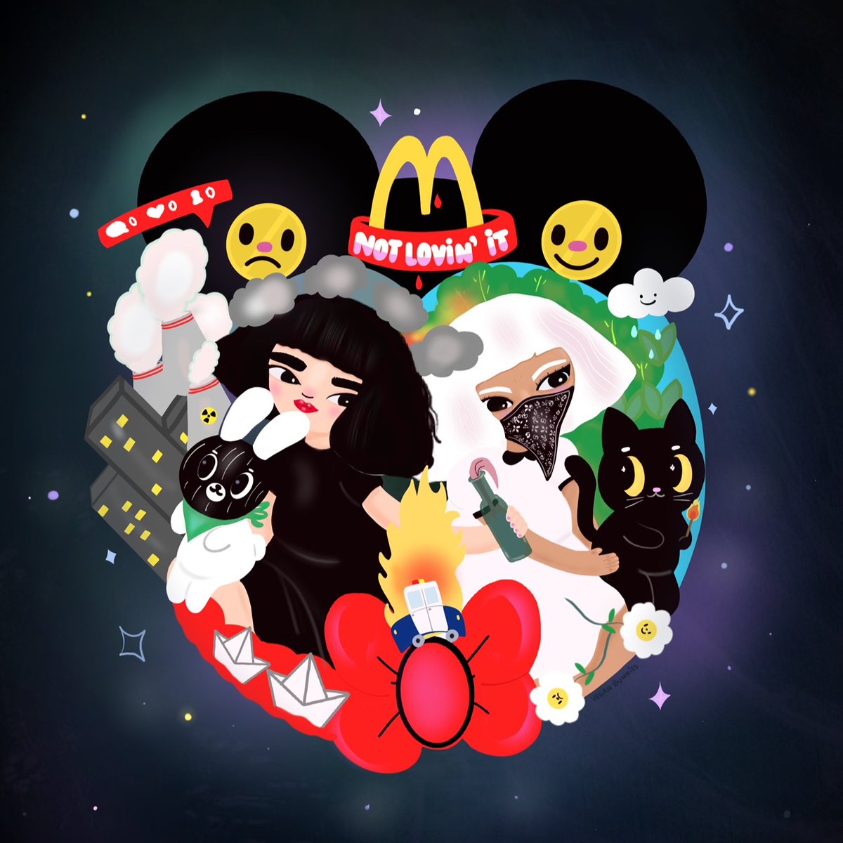 Check out Vegan Bunnies' #metaverse, a world full of creativity and empowerment through urban #art! 💕🌎 

This talented artist uses her work to address important political and social issues, resonating with women and making them feel seen and heard 💁‍♀️