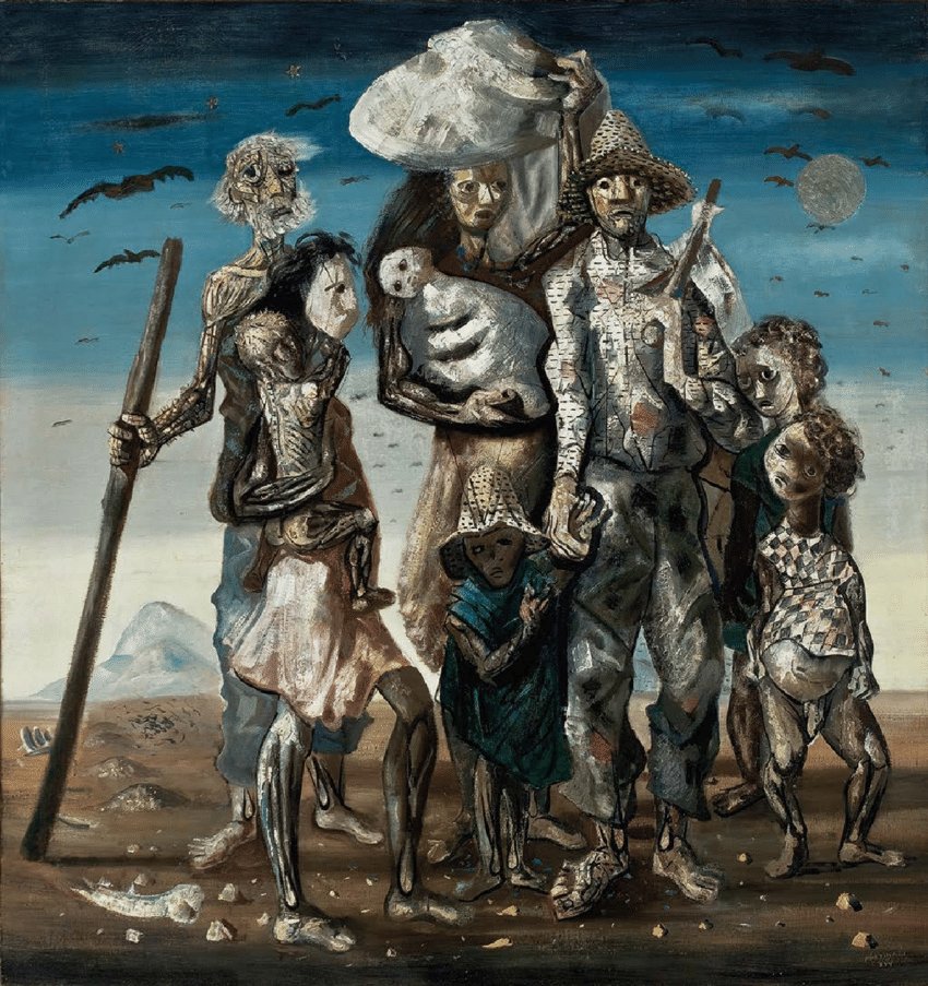 Northeastern Migrants - Candido Portinari

'...
ağaçta bir tablo asılı; Candido Portinari “migrants” 
ipi toprağa çivilenmiş bir uçurtma dalgalanmakta  
uçurtmanın adı uğurlama  
bir parça çalıyor  
çalan parça John Cage 4’ 33” ... '
[Duygulanım]

.
Zenofobi. 
#candidoportinari