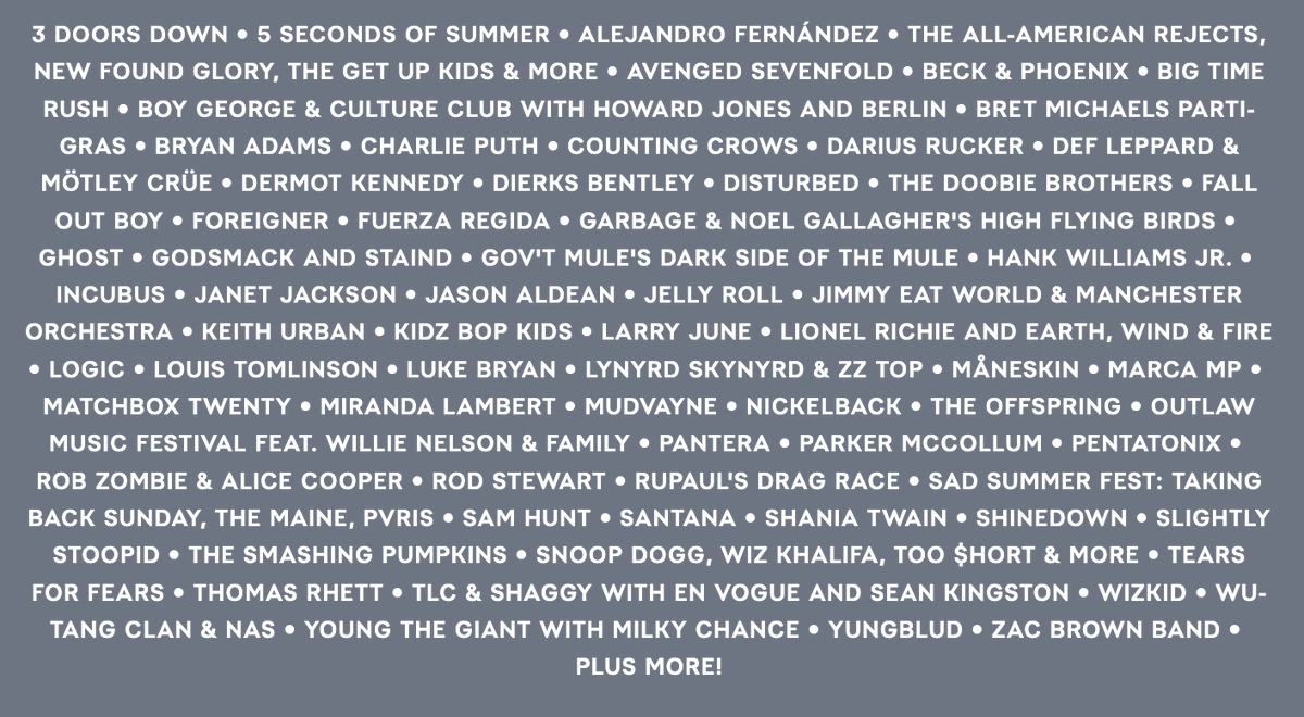 handwrittentixs's tweet photo. From May 10th to May 16th, Live Nation will be selling tickets to select shows for $25 + tax! 

Shows include: Louis Tomlinson, 5SOS, Fall Out Boy, Shania Twain, Janet Jackson, Thomas Rhett + many more! List of artists can be seen in the image below:
https://t.co/FYqeP1f8e5 https://t.co/zF3BH7ZUkN