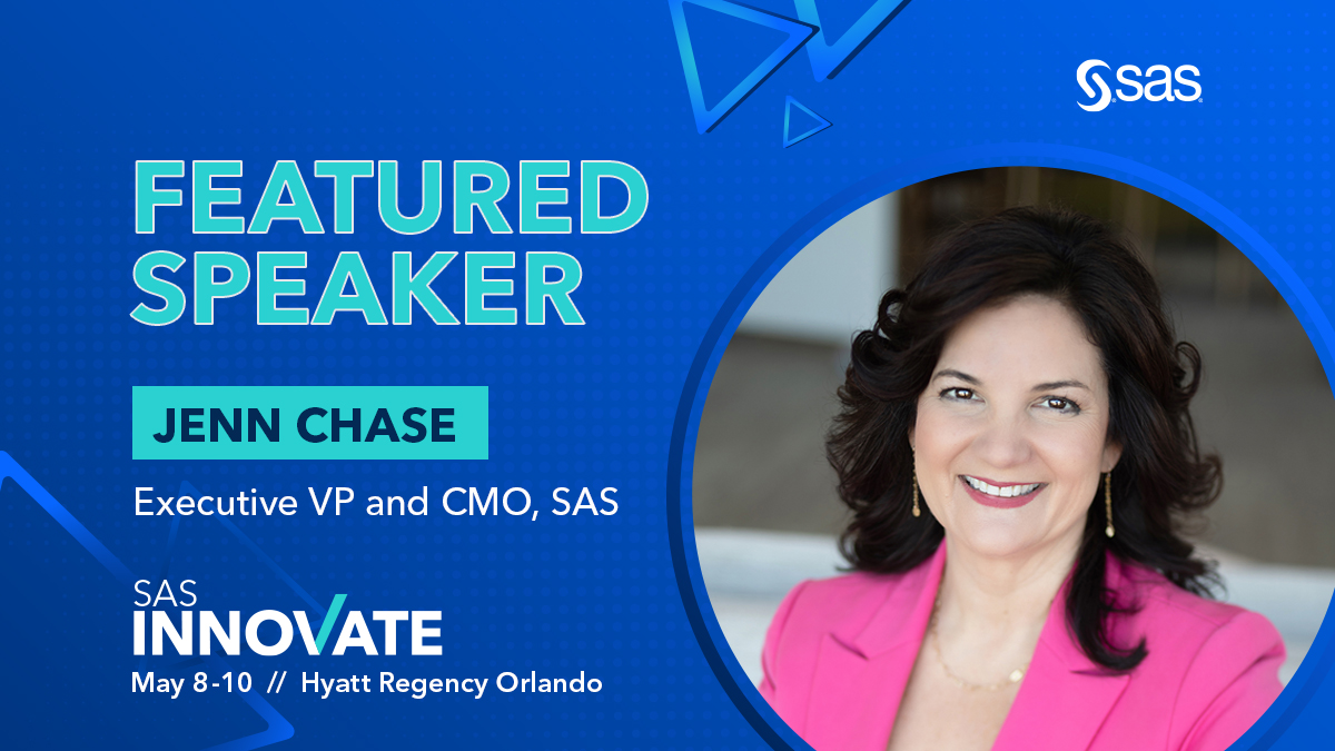 It's almost here: Orlando, May 8-10! 📆 CMO Jenn Chase shares why #SASInnovate is a must for a business leader's to-do list: 2.sas.com/6014OZ30s