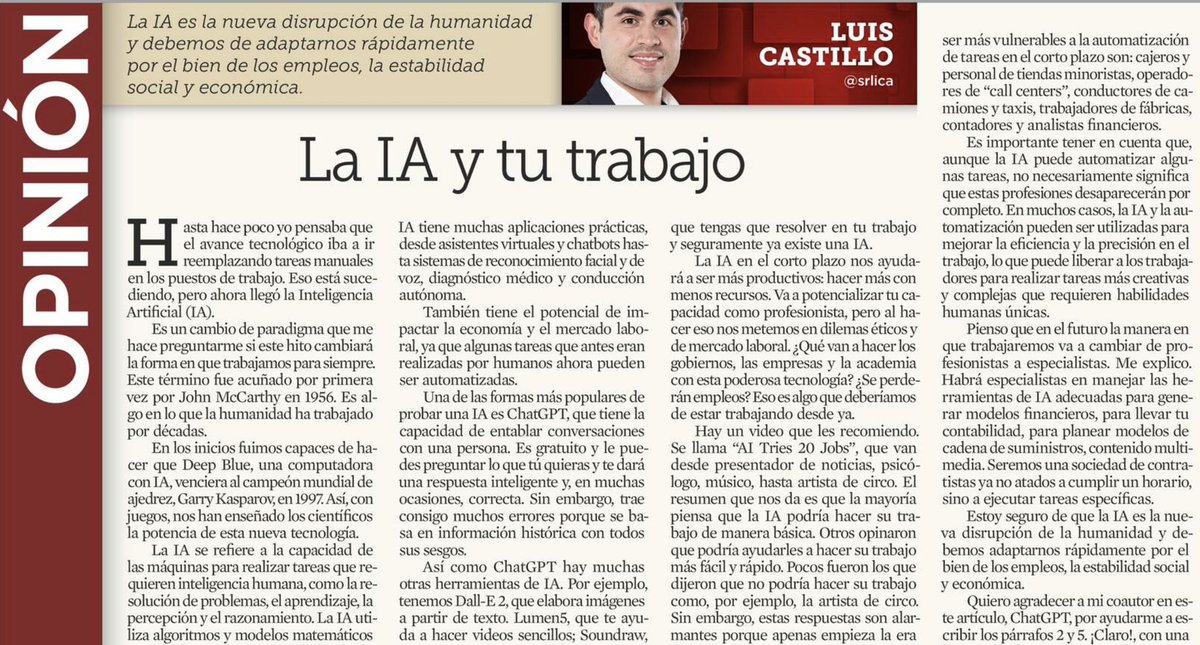 srlica's tweet photo. Qué pasará con los trabajos en la era de la IA… #ChatGPT #iA @muralcom https://t.co/5mc4ryXLHQ