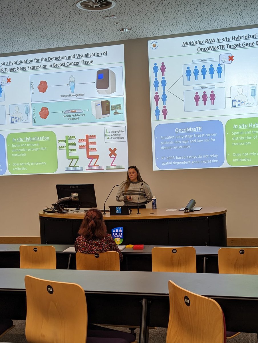 Delighted to present my work on duplex in situ hybridisation in early-stage breast cancer at the <a href="/UCD_SBBS/">UCD SBBS</a> research day!  <a href="/AlCRIproject/">All-Island Cancer Research Institute (AICRI)</a>