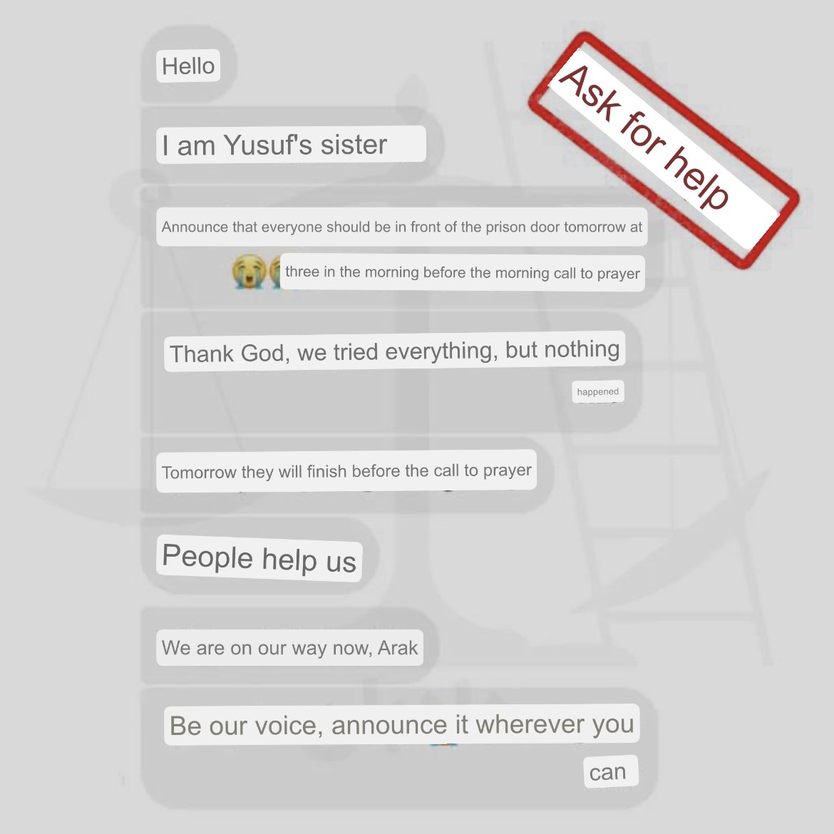 baharam_'s tweet photo. @Cobratate #YousefMehrad uit Ardabil, vader van 3 jonge kinderen wordt naar een isoleercel gestuurd, wat gebeurt voorafgaand aan de executie. Vanwege het beledigen van God en profeten! Het is een sms van zijn zus die om hulp vraagt! 
@amnestynl @MinPres @WBHoekstra @mensen_rechten https://t.co/VreoZ1G5Fk