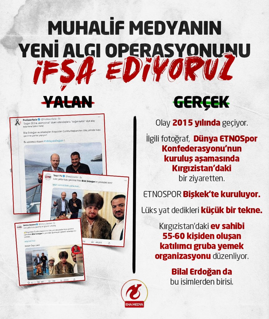 👉Olay 2015 yılında, ETNOSPOR etkinliği kapsamında Kırgızistan'da geçiyor
👉Kırgızistan'da ev sahibi, 55-60 kişilik katılımcıya yemek veriyor
👉Bilal Erdoğan da bu isimlerden birisi

▪️Muhalif medya, Millet İttifakı'nın HDP ile olan işbirliğini kamufle etmek için yalanlarına ve…