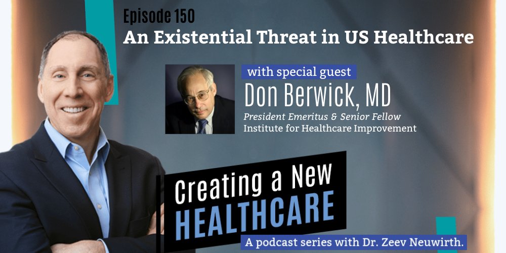 Episode 150 available now: lnkd.in/dRjjWnG9 In this dialogue, @donberwick points out the perverse behaviors and implications of this “immoderate pursuit of profit” in American healthcare. @TheIHI #creatinganewhealthcare #healthcarereform