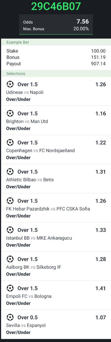 believehardwork's tweet photo. Sportybet version of opresii's code

@Opresii

29C46B07
B667CCB
9825AB25 https://t.co/tTVbA9frNv