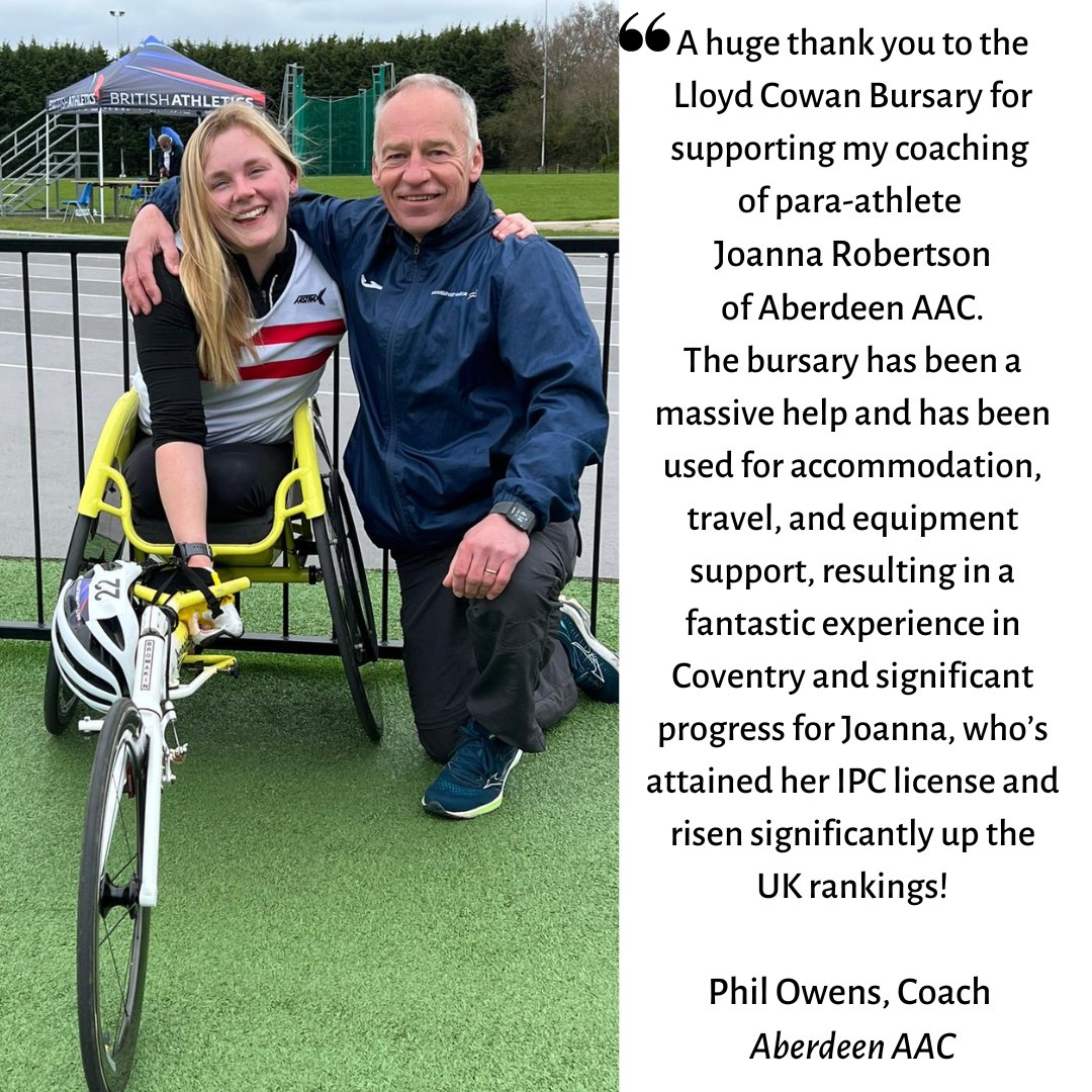LCowanBursary's tweet photo. Behind every athlete, there's a coach! Help @LCowanBursary support more coaches like @AberdeenAAC's Phill Owens by donating here https://t.co/tUDF558pst #SupportCoaches #MakeADifference" https://t.co/5glDFDqHVe
