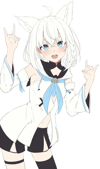 フブちゃんwip  めっちゃかわいく描けてる気がする