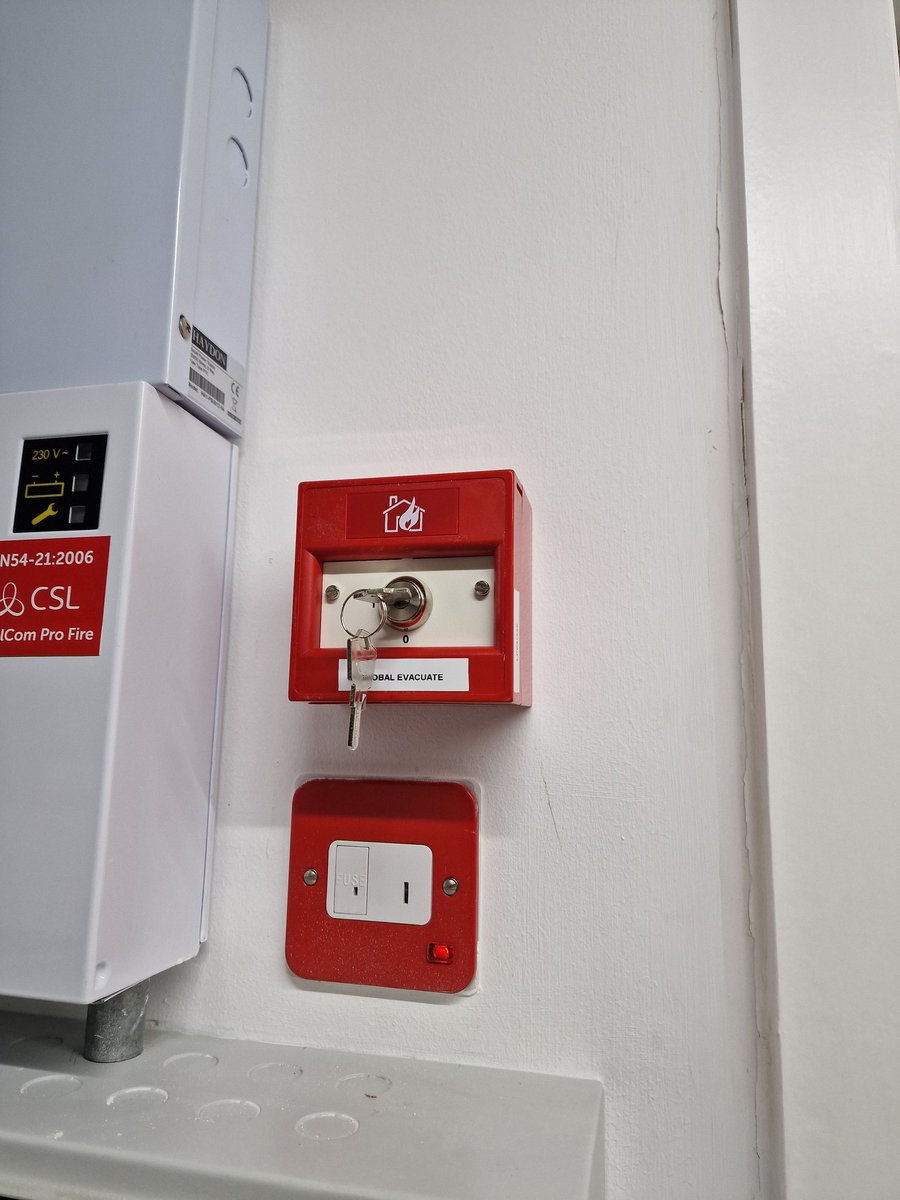 Fire alarm reprogramming performed to stay put this morning on a residential site in Manchester with some complex C&amp;E, added a global evacuation key operated callpoint for use by the FRS