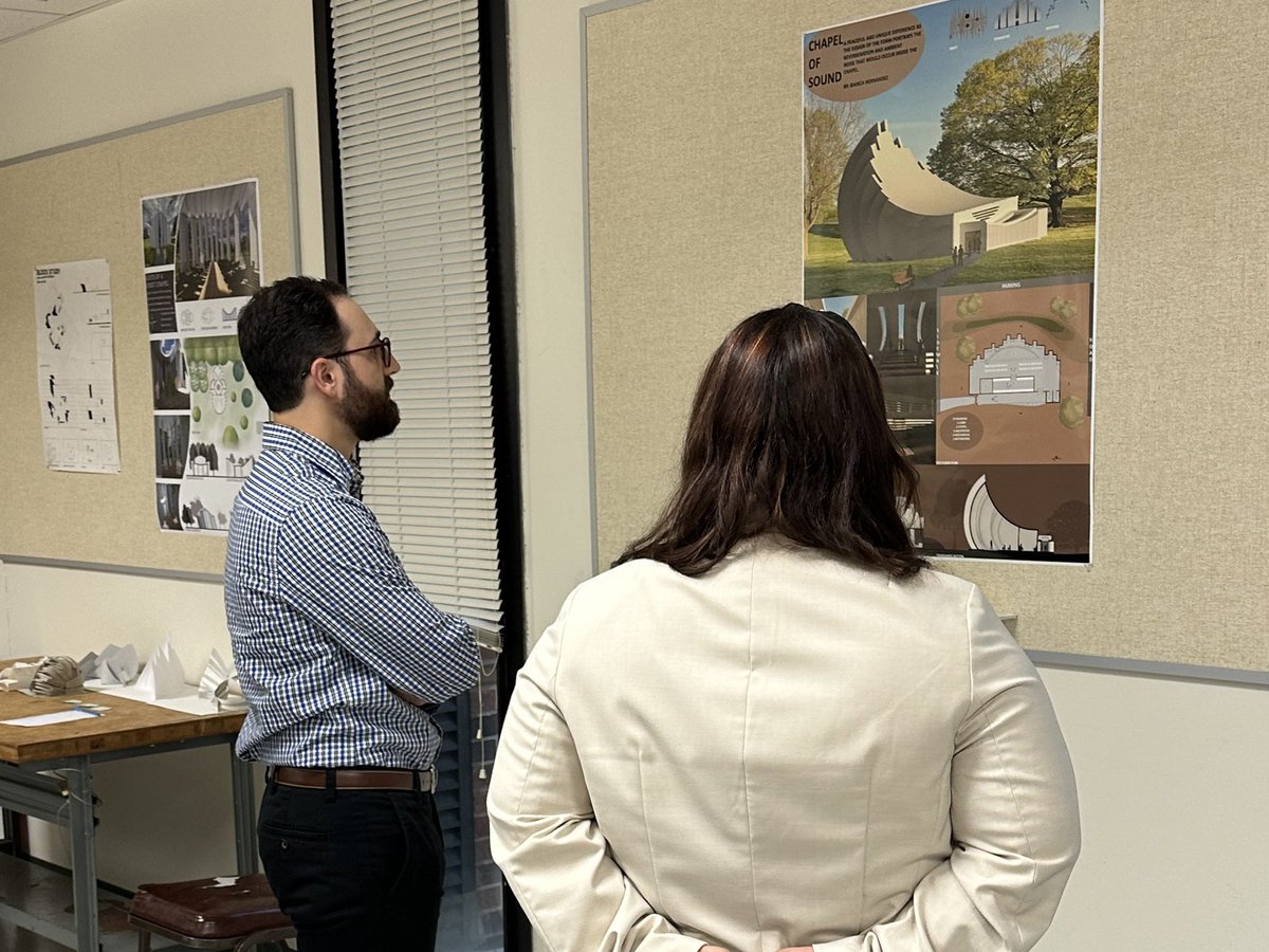 SpiezleArch's tweet photo. Our employee-owners participated in @MercerCollegeβs first-year architectural studentsβ final reviews this week, taught by Professor Sabrina DeQuevedo, Architectural Designer at Spiezle. Weβre proud to support Sabrina along with the students of #MCCC. #highered #architecture https://t.co/6kn678ZJlV