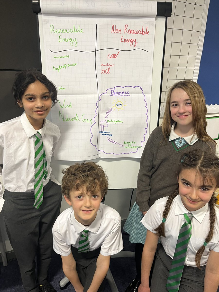 HPAHalingPark's tweet photo. Year 5 Energy Savers ⚡️

Rauf Class explored different energy sources comparing renewable and non renewable options.

The conversation extended to biomass and how this can be used for heating and electricity. Turned out that it’s quite a contentious subject! https://t.co/ikWcEwHL8S