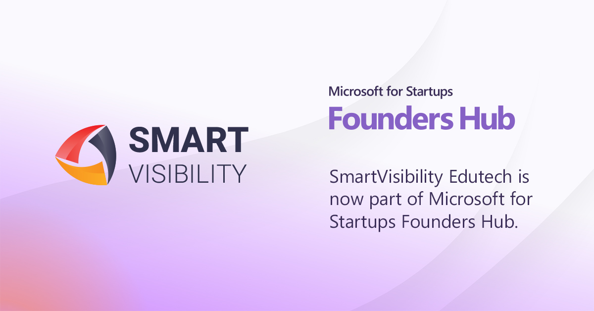 SmartVisibilit1's tweet photo. We're now part of Microsoft for Startup Founders Hub as a Growth Stage startup! Excited to access their resources and support as we continue to scale. #MicrosoftforStartups #GrowthStage #SmartVisibilityEdutech https://t.co/h8CY8dXLcc