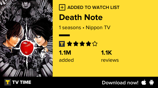 MUFC_S86's tweet photo. I've just started following Death Note https://t.co/Vu4cvjrtQi #tvtime https://t.co/Hcom2lO9zJ