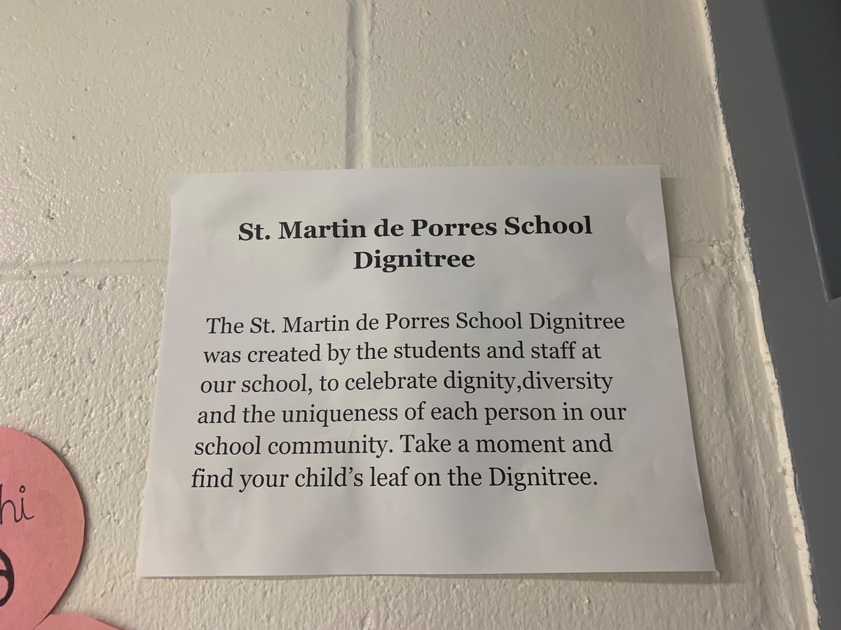 Katherine Reilley (she/her) (@mrsreilley86) on Twitter photo Families at our open house this morning were greeted by our new school “Dignitree”. Each student created a leaf for the tree. This tree represents the wonderful diversity in our school and shows how “We are many, We are one”. <a href="/StMartinOCSB/">St. Martin de Porres School</a> <a href="/MrsSrutek/">Adele Srutek</a> #CatholicEducationWeek Families at our open house this morning were greeted by our new school “Dignitree”. Each student created a leaf for the tree. This tree represents the wonderful diversity in our school and shows how “We are many, We are one”. <a href="/StMartinOCSB/">St. Martin de Porres School</a> <a href="/MrsSrutek/">Adele Srutek</a> #CatholicEducationWeek
