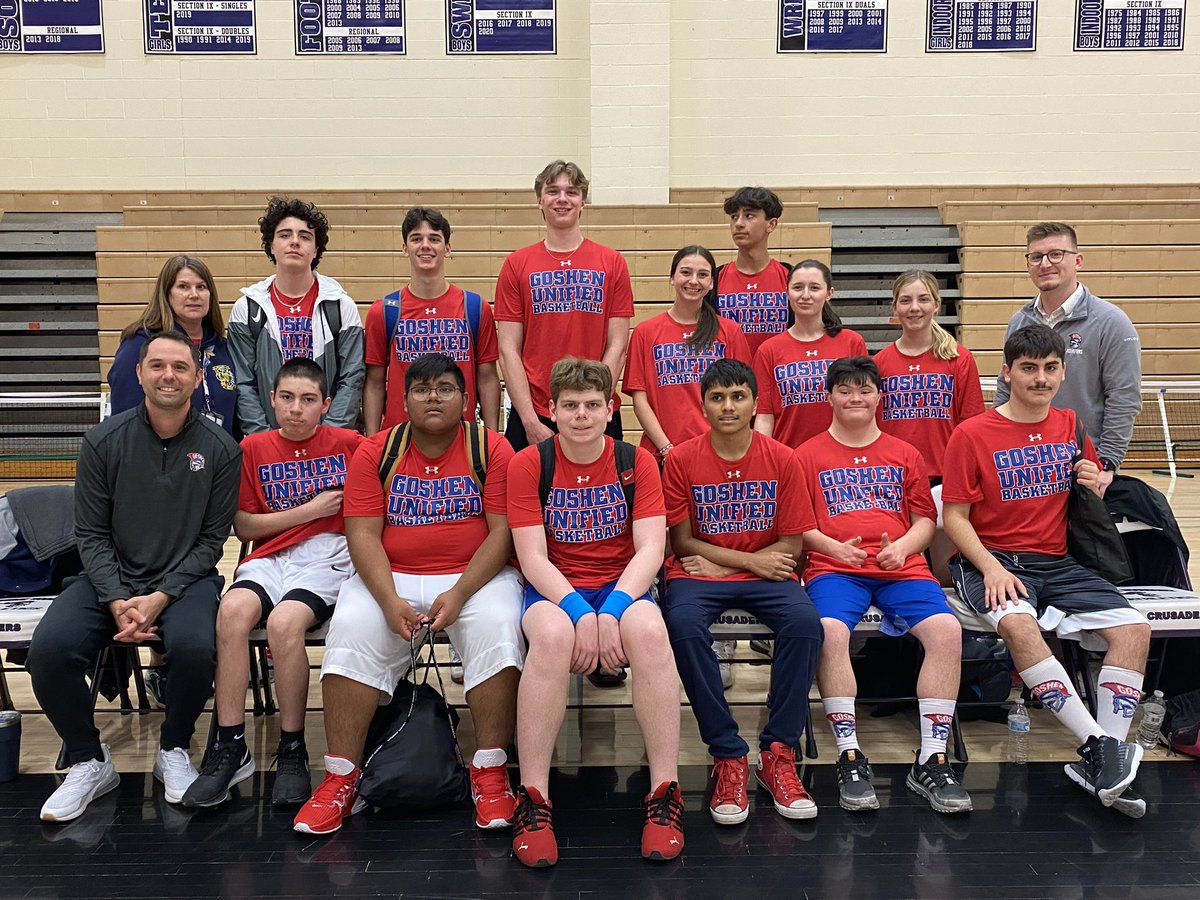 Big day in Goshen as the Unified 🏀 squad hosts <a href="/BCSDBulldogs/">Beacon Athletics</a>. Start time is 4:30 pm. Star Wars theme. May the 4th Be With You! <a href="/GCSDAthletics/">Goshen Athletics</a> <a href="/UnifiedSportsNY/">Unified Sports NY</a> <a href="/SectionIXSports/">Section IX Athletics</a> <a href="/OCIAASports/">OCIAA</a>