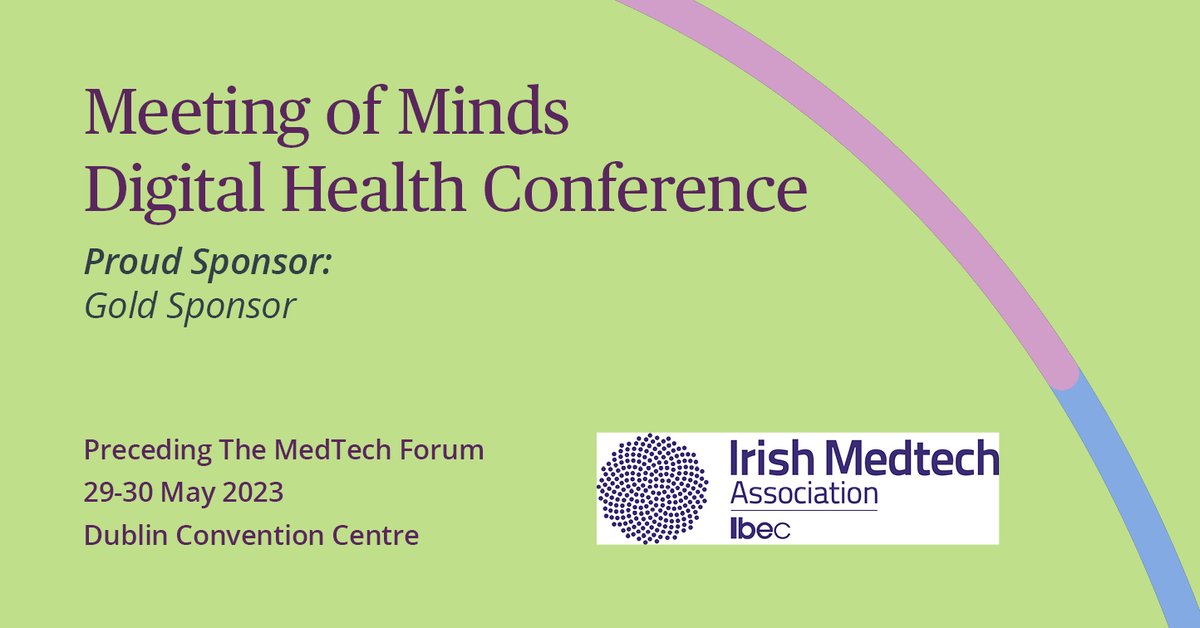 We're proud to sponsor <a href="/IrishMedtech/">Irish Medtech</a> 'Meeting of Minds' 29-30 May. Preceding the <a href="/medtecheurope/">MedTech Europe</a> #MTF2023, this event will offer unmissable networking opportunities, and the latest trends on healthtech innovation. Find out more: WhereDigitalHealthThrives 2bird.ly/3LV4sOR